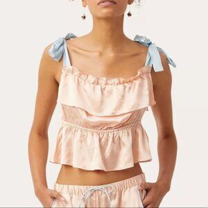 Morgan Lane CiCi Top and Petal Pants Silk pajamas